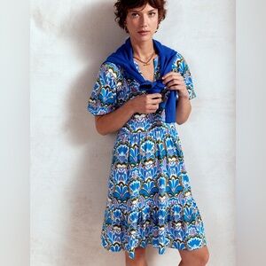 Boden Piper Short Jersey Dress Freesia Stamp size 2R NWT